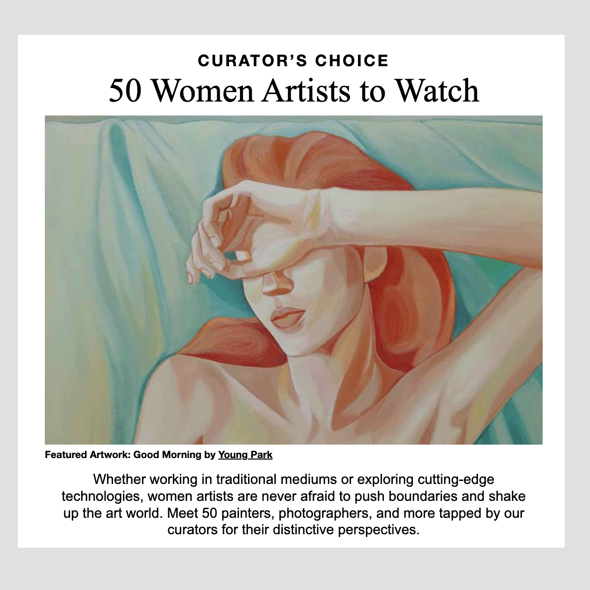 2024 3. 50 woman artist   to watch in Saatchiart